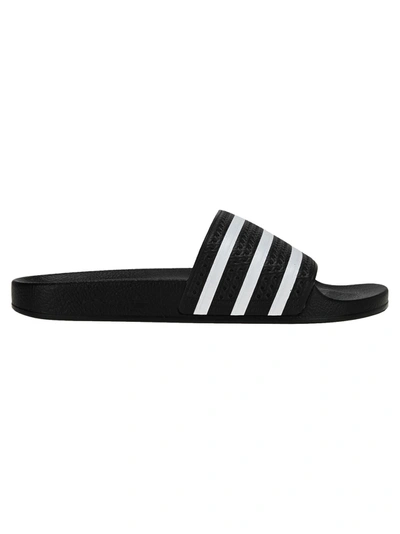 Shop Adidas Originals Adilette Slippers In Black