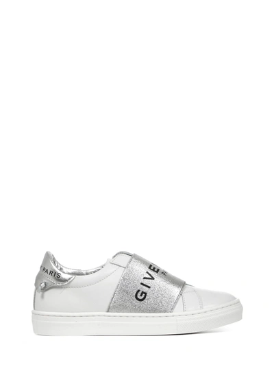 Shop Givenchy Kids Urban Street Sneakers In Grigio Bianco