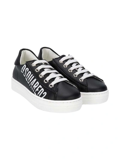 Shop Dsquared2 Black Sneakers In Nero