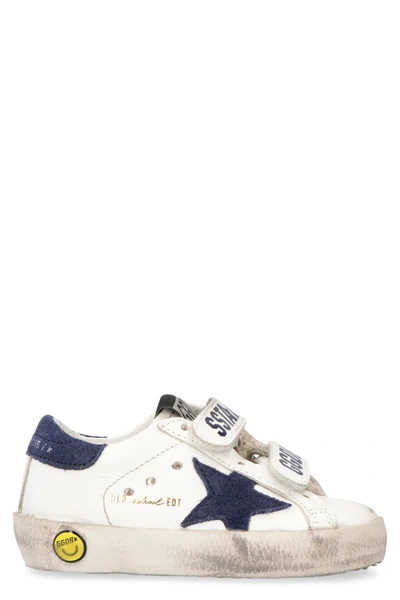 Shop Golden Goose Old School Leather Low-top Sneakers In White
