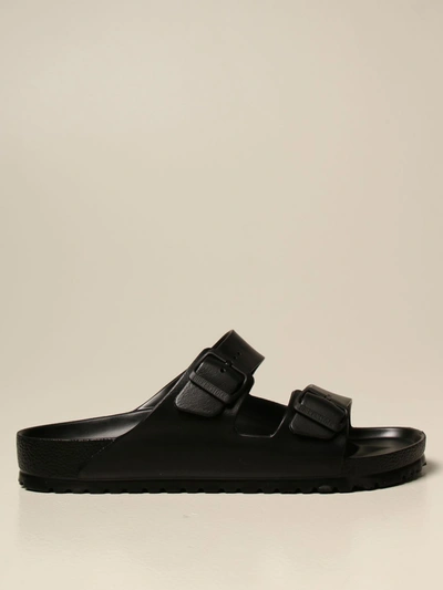 Shop Birkenstock Rubber Slipper Sandal In Black