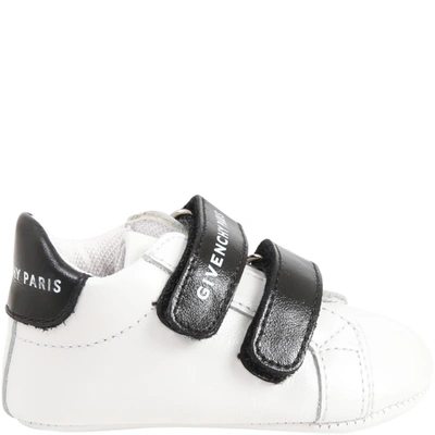 Shop Givenchy White Shoes For Babykids With Logo