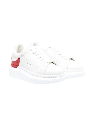 Shop Alexander Mcqueen Sneakers Chunky Kids In Bianco/rosso