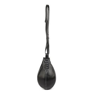 Shop Jw Anderson Black Leather Punch Bag