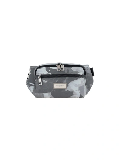 Shop Dolce & Gabbana Belt Bag In White/black