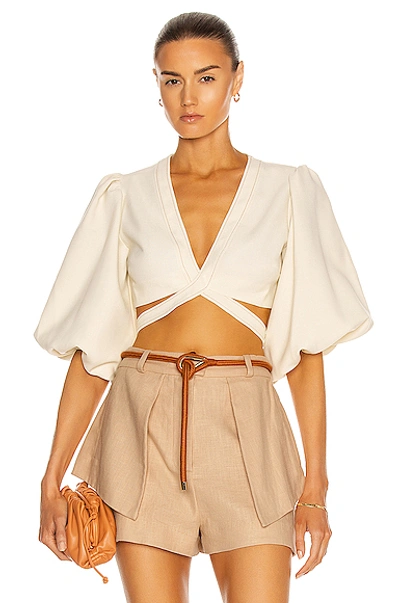 Shop Alexis Rhona Top In Cream