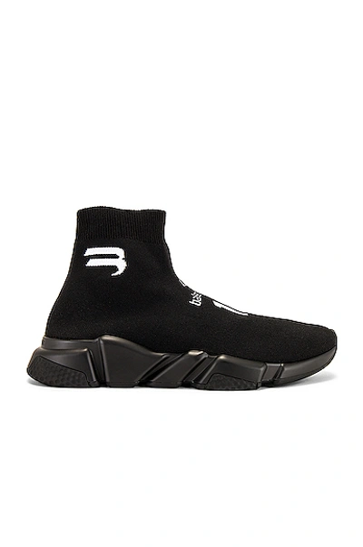 Shop Balenciaga Speed Light Soccer Sneaker In Black