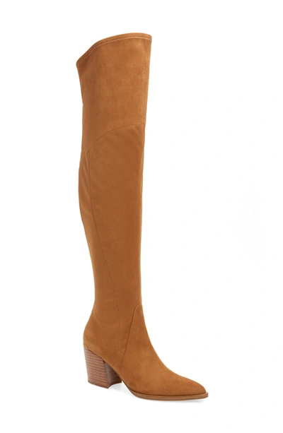 Shop Marc Fisher Ltd Cathi Pointed Toe Over The Knee Boot In Sella Fabric
