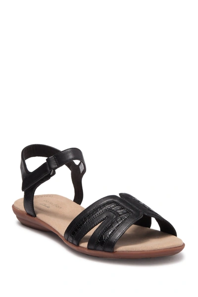 Shop Clarks Ada Mist Ankle Strap Sandal In Black Comb