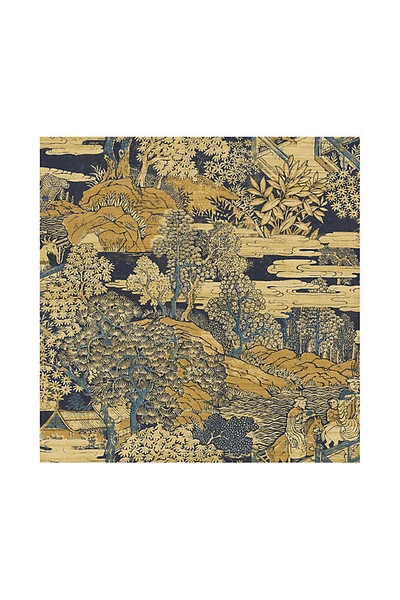 Shop Anthropologie Eastern Garden Wallpaper In Gold