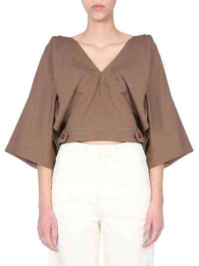Shop Lemaire Jacket Top In Marrone
