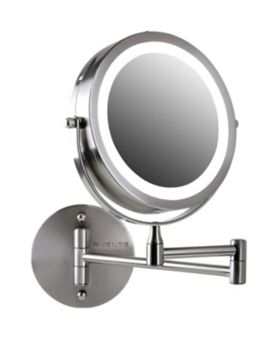 Shop Ovente Wall Mount Led Lighted Makeup Mirror In Gray