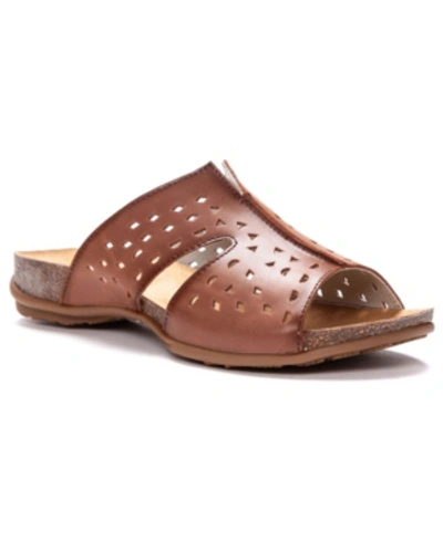 Shop Propét Women's Fionna Slide Sandals Women's Shoes In Brown