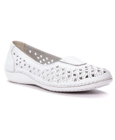 Shop Propét Women's Cabrini Slip-on Flat Shoes In White