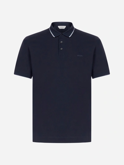 Shop Z Zegna Polo In Cotone Con Logo