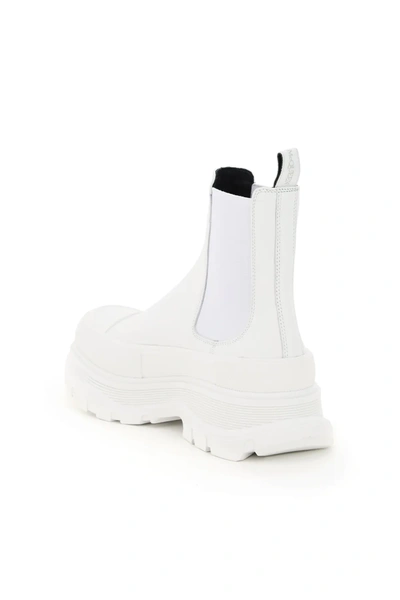 Shop Alexander Mcqueen Tread Sleek Chelsea Boots In White