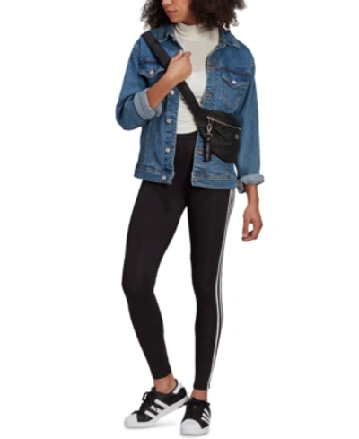 Shop Adidas Originals Women's 3-stripes Full Length Leggings In Black