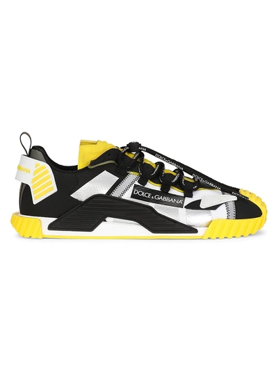 Shop Dolce & Gabbana Ns1 Low-top Sneakers In Grey Yellow