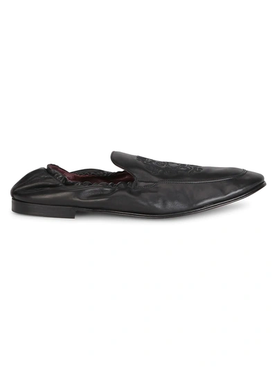 Shop Dolce & Gabbana Ariosto Leather Loafers In Nero Black