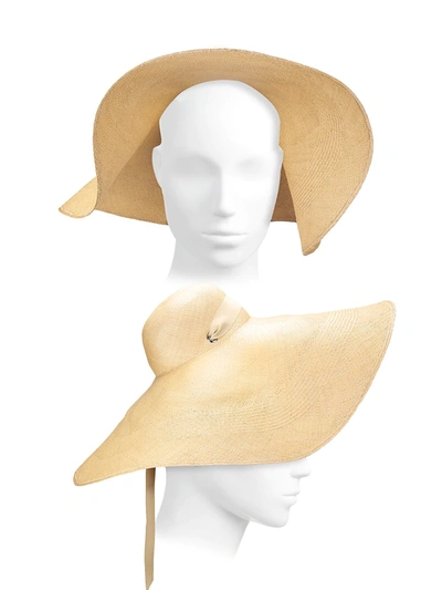 Shop Sensi Studio Women's Sicilian Stories Haute Beach Lady Straw Ibiza Hat In Beige