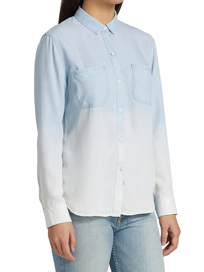 Shop Rails Carter Dip-dye Denim Shirt In Light Blue Wash