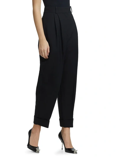 Shop Alexander Mcqueen Military Tapered Trousers In Black
