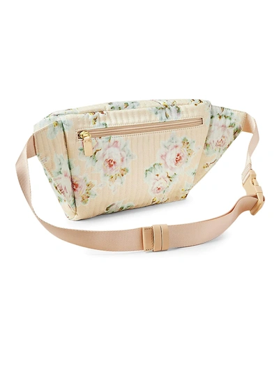 Shop Loeffler Randall Commuter Floral Belt Bag In Tan Fl