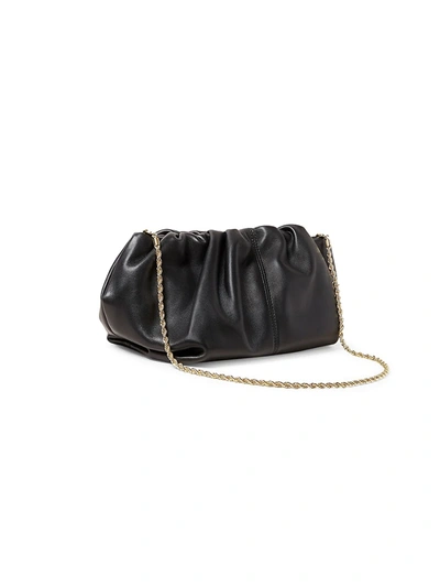 Shop Loeffler Randall Analeigh Ruched Leather Clutch In Black