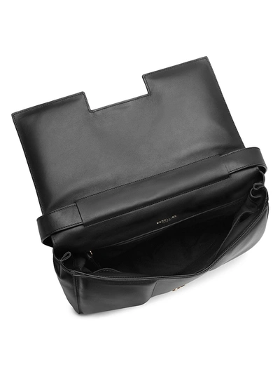 Shop Demellier Alexandria Leather Shoulder Bag In Black