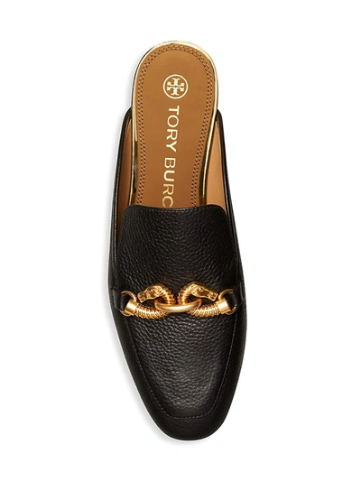 Shop Tory Burch Women's Jessa Leather Horsebit Backless Loafers In Perfect Blue
