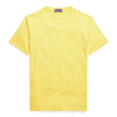 Shop Ralph Lauren Lisle Crewneck T-shirt In Classic Lemon Yellow