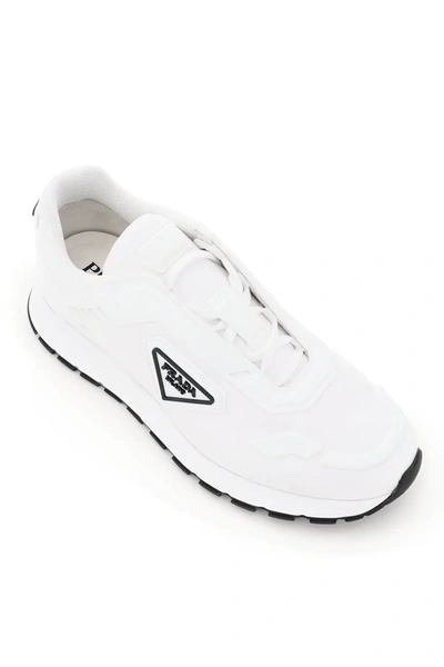 Shop Prada New Prax 01 Nylon Gabardine Sneakers In White