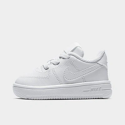 Shop Nike Kids' Toddler Air Force 1 '18 Casual Shoes In White/white