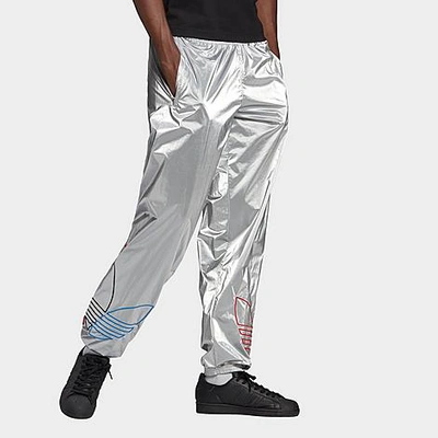 Shop Adidas Originals Adidas Men's Originals Adicolor Tricolor Metallic Track Pants In Grey/metallic