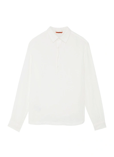 Shop Barena Venezia Pavan S Telino' Half Button Placket Shirt In White