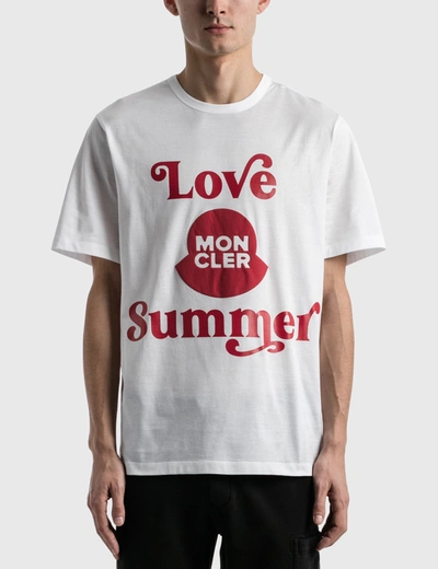 Moncler Love Summer Short sleeve T shirt In White ModeSens
