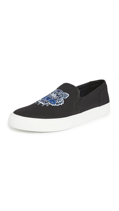 Shop Kenzo K-skate Slip-on Sneakers In Black