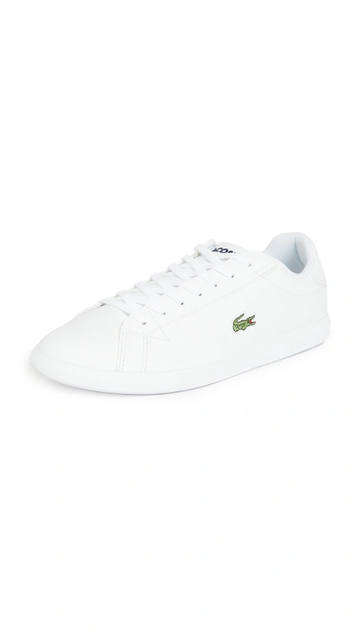Shop Lacoste Graduate Sneakers In White/white