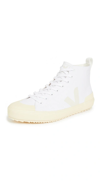 Shop Veja Nova High Top Sneakers In White/butter Sole