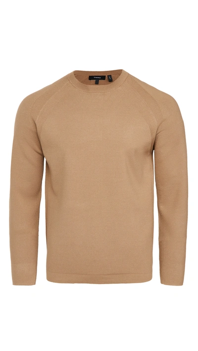 Shop Theory Latham Crew Sweater In Sepia