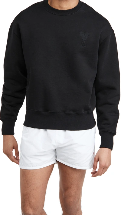 Shop Ami Alexandre Mattiussi Ami De Cur Sweatshirt In Noir