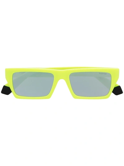 Shop Msgm Square-frame Sunglasses In Yellow