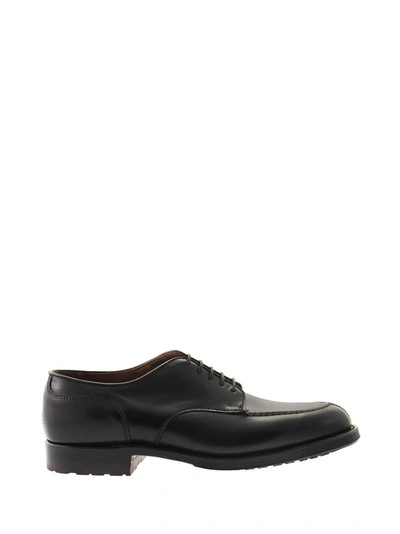 Shop Alden Shoe Company Mocc Toe Blucher In Black Aniline