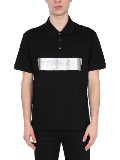 Shop Givenchy Cotton Pique Polo Shirt In Nero