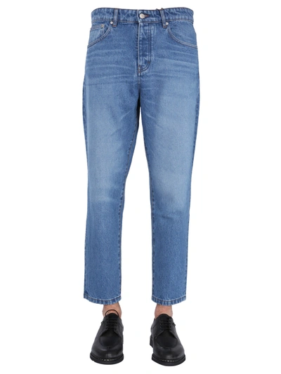 Shop Ami Alexandre Mattiussi Tapered Fit Jeans In Blu