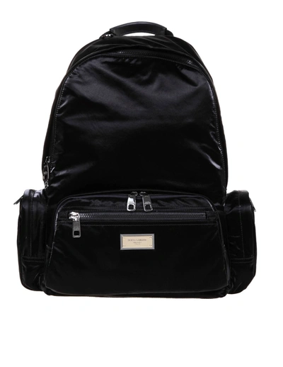 Shop Dolce & Gabbana Black Nylon Backpack