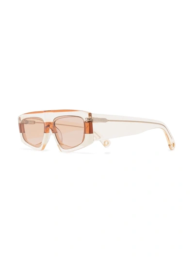 Shop Jacquemus Les Lunettes Sunglasses In Neutrals