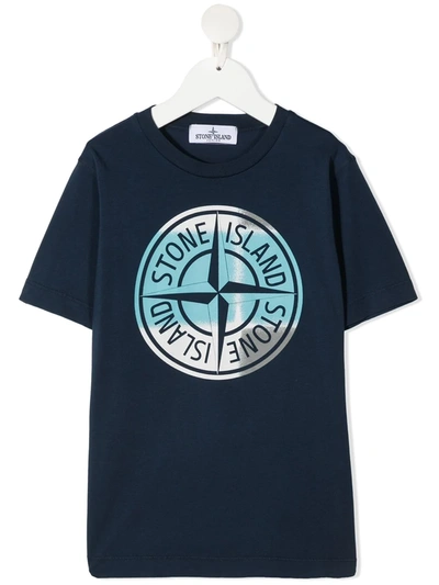 Stone Island Junior Teen Logo-print Short-sleeved T-shirt In Black |  ModeSens