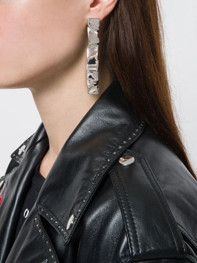 Shop Coup De Coeur Wave Drop Earrings In Silver