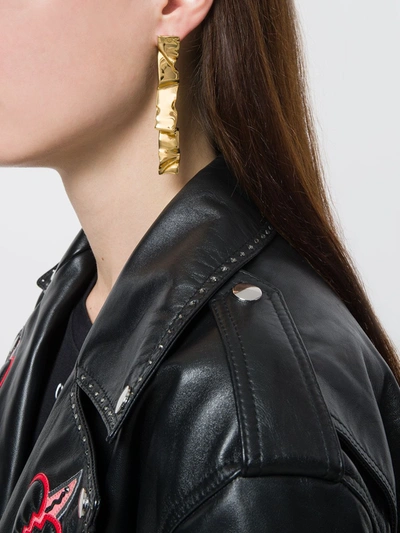 Shop Coup De Coeur Wave Drop Earrings In Gold